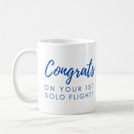 Taza De Café Felicitaciones por tu primer vuelo en solitario