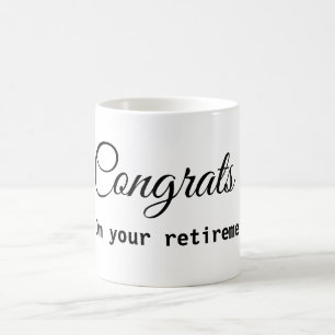 Taza De Café Felicitaciones simples mínimas de jubilación agreg
