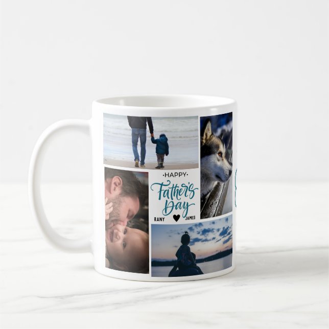 Taza De Café Feliciz día del padre fotocolage (Izquierda)