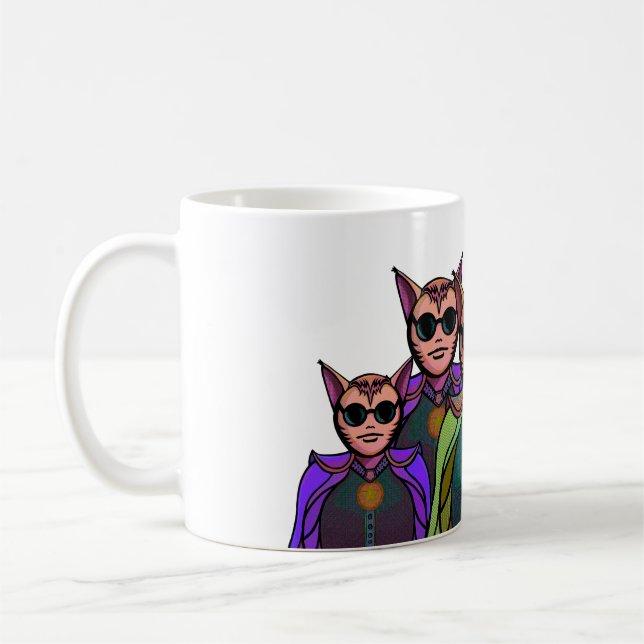 Taza De Café Feline Creatures Design Pickleball Paddle (Izquierda)