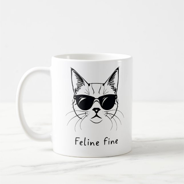 Taza De Café Feline Fine (Izquierda)