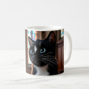 Taza De Café Felini en Dublín - Santo Purr-fección