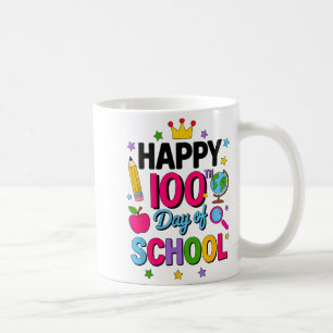 Taza De Café Feliz 100º Día De Escuela 100 Días Más Inteligente
