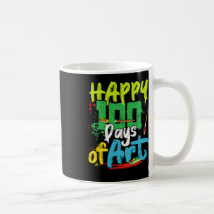 Taza De Café Feliz 100.º Día De Escuela 100 Días De Profesor De