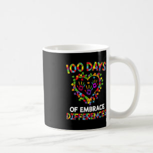 Taza De Café Feliz 100° Día 100 Días De Conciencia Del Autismo
