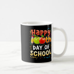 Taza De Café Feliz 100° Día De Enseñanza 100 Días Escolares