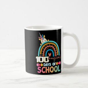 Taza De Café Feliz 100° Día de la Escuela Unicornio 100 días má