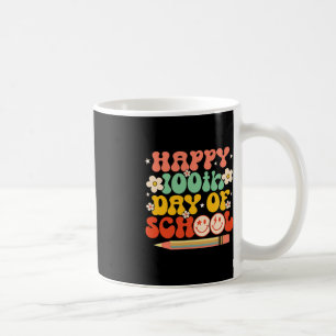 Taza De Café Feliz 100° Día De Maestros Niños Retro Groov