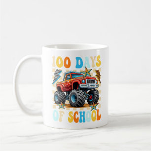 Taza De Café Feliz 100 Días De Camión Monstruo Escolar