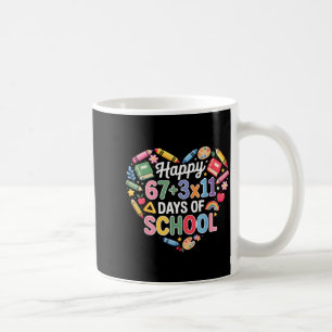Taza De Café Feliz 100 Días De Colegio Ecuación Matemática Día