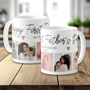 Taza De Café Feliz 1er Día del Padre como Papá 5 Collage de Fot