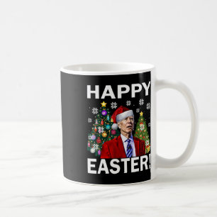 Taza De Café Feliz 4º de Pascua Divertido Joe Biden Navidad Feo