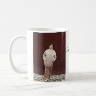 Taza De Café Feliz 40 cumpleaños foto simple moderno mínimo