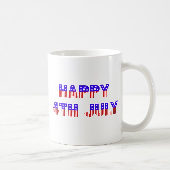 Taza De Café Feliz 4 de julio (Derecha)