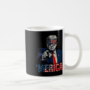 Taza De Café Feliz 4 de julio América Trump Bandera Americana E