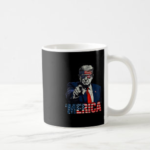 Taza De Café Feliz 4 de julio América Trump Bandera Americana E