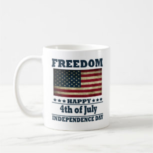 Taza De Café Feliz 4 de julio, día de la independencia