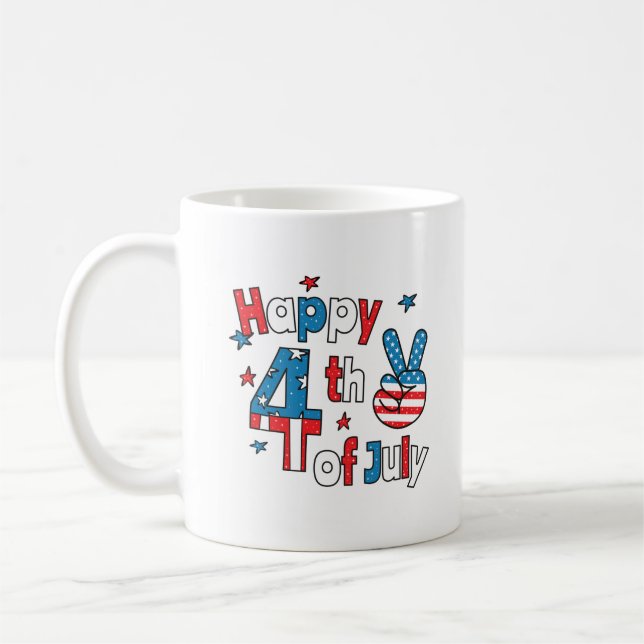 Taza De Café Feliz 4 de julio, Día de la Independencia (Izquierda)