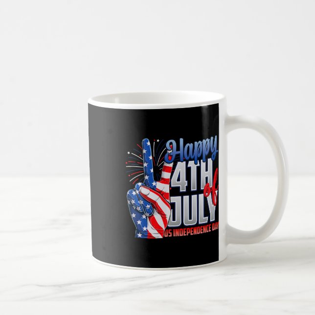 Taza De Café Feliz 4 De Julio Día De La Independencia (Derecha)