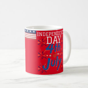 Taza De Café Feliz 4 de julio Día de la Independencia de Estado