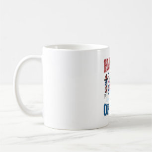 Taza De Café Feliz 4 de julio Diseño vectorial vintage patrióti