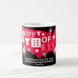 Taza De Café Feliz 4 de julio, fiesta del Día de la Independenc