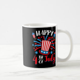 Taza De Café Feliz 4 De Julio Hombres Patrióticos Estadounidens