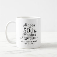 Feliz 50 Aniversario de Bodas Tipografía Dorada