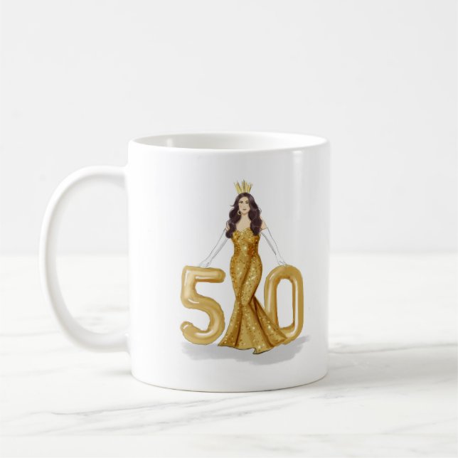 Taza De Café feliz 50° cumpleaños (Izquierda)