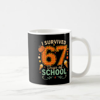 Taza De Café Feliz 67º día de escuela divertido Día de Acción d