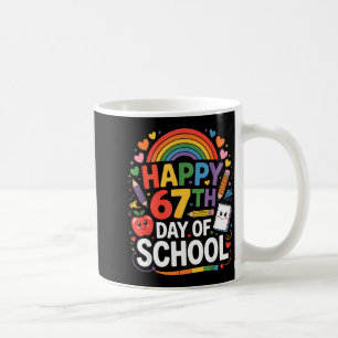 Taza De Café Feliz 67º Día De Escuela Meme 67 Días De Escuela A