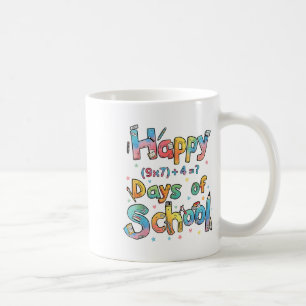 Taza De Café Feliz 67 Días De Colegio Ecuación Matemática Profe