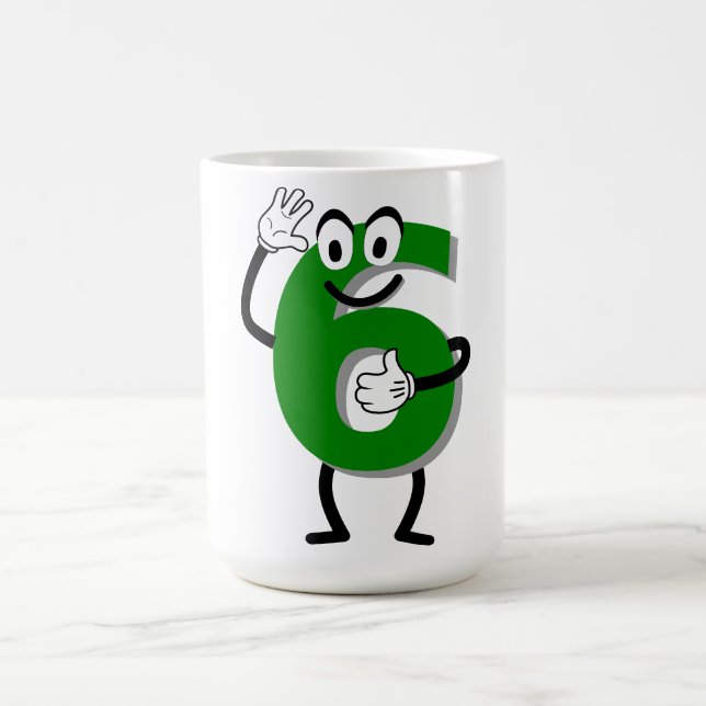 Taza De Café Feliz 6 café Mug (Centro)