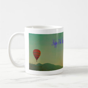 Taza De Café Feliz 70° Aniversario Globo de Aire Caliente