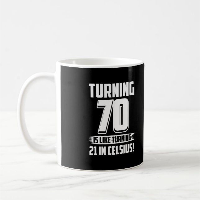 Taza De Café Feliz 70° cumpleaños (Izquierda)