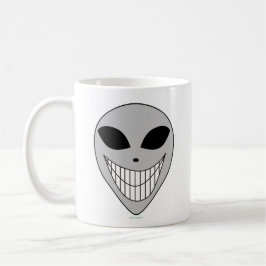 Taza De Café Feliz alienígena sonreír a los dientes ficción de 