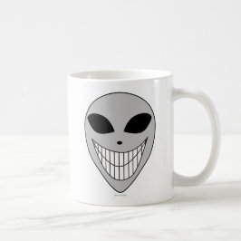 Taza De Café Feliz alienígena sonreír a los dientes ficción de