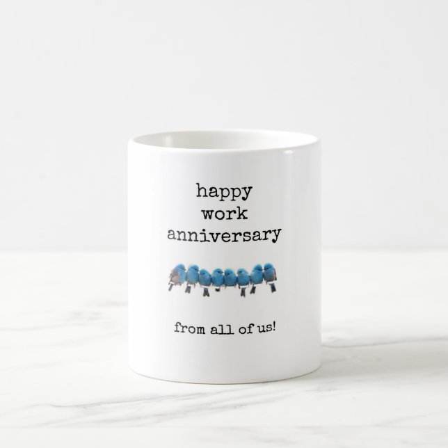 Taza De Café Feliz aniversario de trabajo de todos nosotros (Centro)