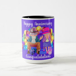 Taza de café Feliz Aniversario Felicitaciones