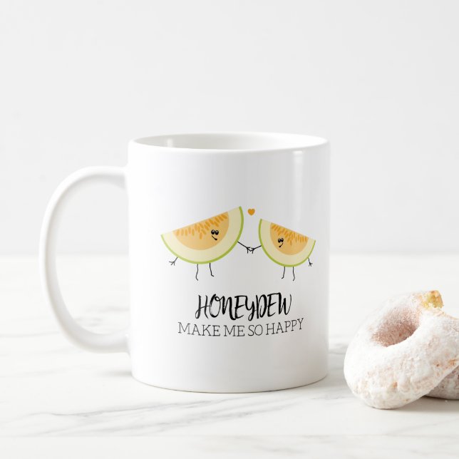 Taza De Café Feliz Aniversario Te Encanto Cita Melon Foodie (Con donut)
