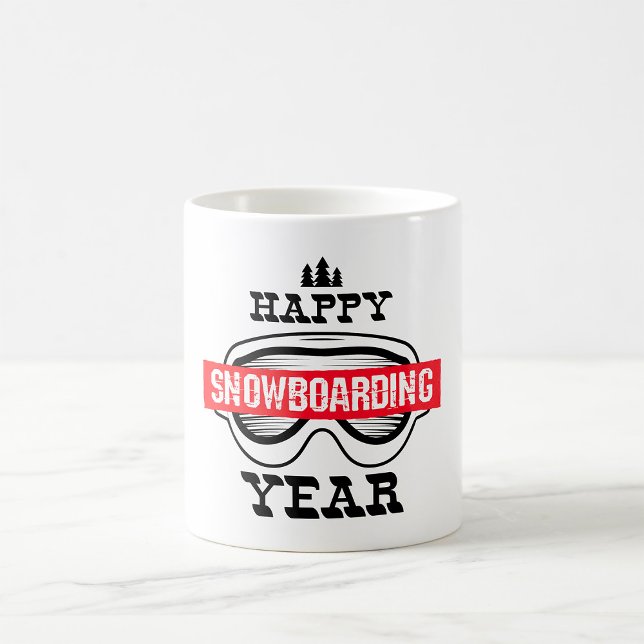 Taza De Café Feliz Año de Snowboarding (Subido por el creador)