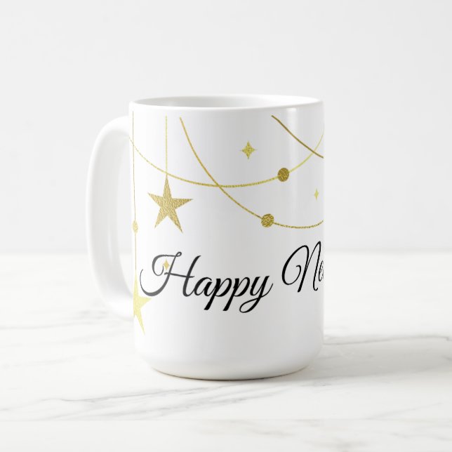 Taza De Café Feliz Año Nuevo (Anverso izquierdo)