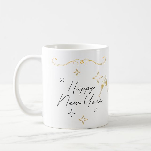 Taza De Café Feliz Año Nuevo (Izquierda)