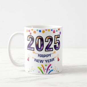 TAZA DE CAFÉ FELIZ AÑO NUEVO 2025