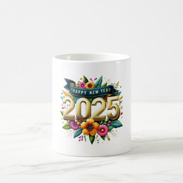 Taza De Café feliz año nuevo 2025 (Centro)
