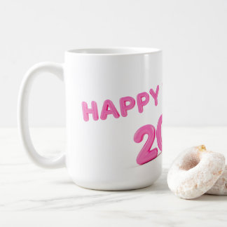 Taza De Café Feliz Año Nuevo 2025 trasfondo transparente