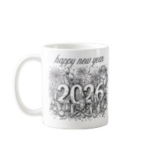 taza de café feliz año nuevo 2026