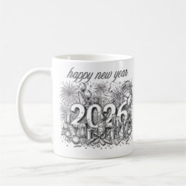 taza de café feliz año nuevo 2026