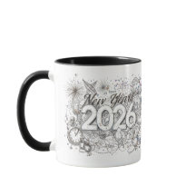 taza de café feliz año nuevo 2026