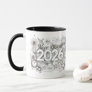 taza de café feliz año nuevo 2026